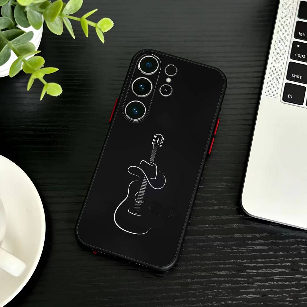 ROCKSTAR Phone Case For Samsung S26,S25,S24,S23,S22,S30,S21,Ultra,Plus,FE 5G Black Soft Cover
