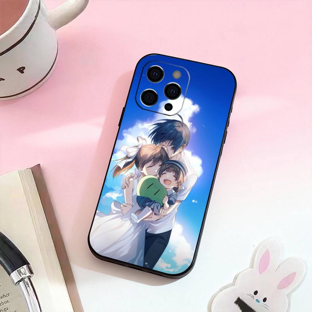 Anime C-Clannad The cutest   Phone Case For iPhone 17,16,15,14,13,12,11 Plus,Pro Max,Soft Silicone Black Cover