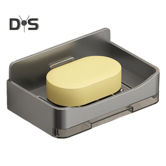 1/3-teilige Seifenschale zur Wandmontage mit Abtropfschale, stark belastbar, einfach zu installieren, Mehrzweck-Seifenhalter für Rasierer, Badezimmer-Organizer