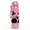 1PC Witch Cauldron Silhouette 750ml Color Plastic Sports Water Bottle Leakproof Flip Straw Lid Suitable for Sports Office Home Use