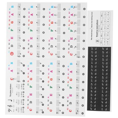 Piano Key Sticker Electronic Organ Universal Keys Transparent Notation Paster DecorationColorful