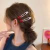 Korean Red Polka Dot Duckbill Clip for Women - 2025 New High-End Versatile Hair Accessory