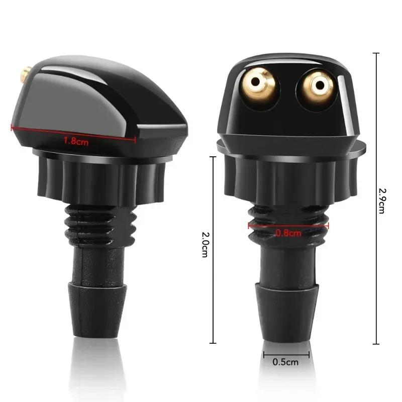 Car Dual Holes Windshield Washer Car Windshield Wiper Washer Spray Nozzle Fits Most Car Models Nozzle Wiper Water Spray Jet