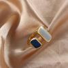 Open Adjustable Big Rings For Women Zircon Ring Female Fashion Simple Dripping Oil Wedding Promise Rings Ladies Vintage