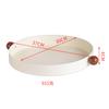 Creative Fruit Plate Metal Round Candy Dish with Handle Oval Table Tray Large  Storage Tray for Living Room Snacks Decoration
