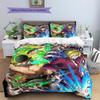 Juego de Ropa de Cama con Estampado de Dibujos Animados Colcha Funda de Colcha Funda de Almohada Decoración del Hogar Regalo de Cumpleaños (1 * funda nórdica + 2 * fundas de almohada, sin núcleo)