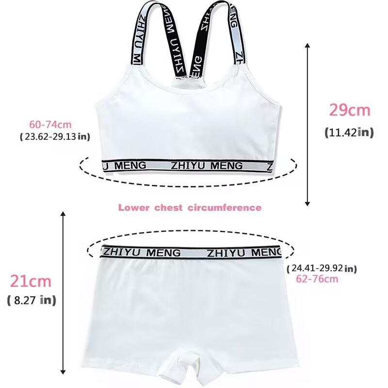 Teenagers Girls Lingerie Cotton Underwear Sets Kids Young Girls Training Bras Puberty Students Bra