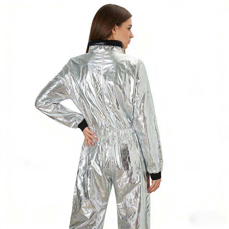 Halloween Astronaut Costume Jumpsuit Cosplay Outfit Space Suit Carnival Party Space-themed Performance Costume Bodysuit Outfit