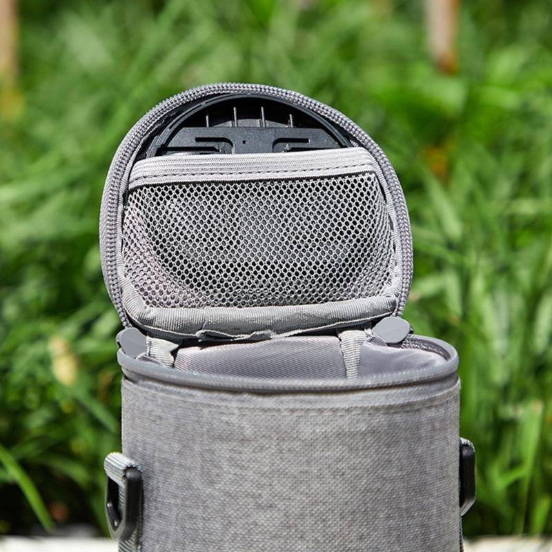 Portable Lens Storage Bag Cylindrical Design Featuring Oxford Cloth Protect Equipment from Scratches and Moisture