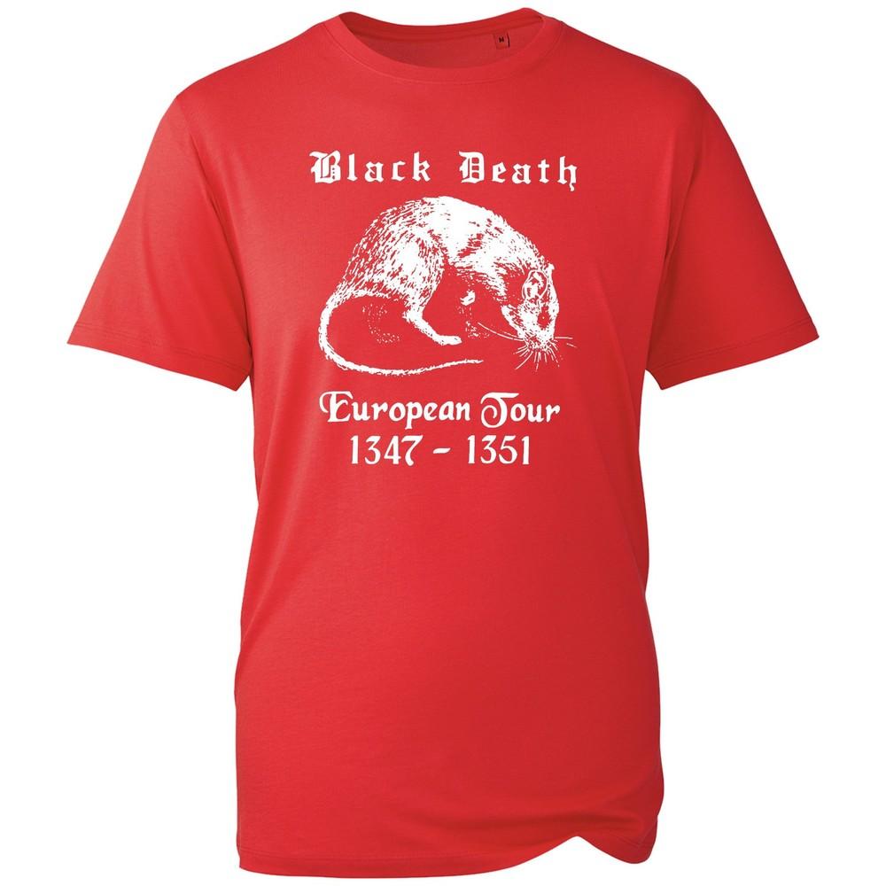 Black Death Unisex T Shirt Funny History Plague Rat Novelty Black Cotton Tee Top S