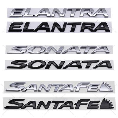 Autocollant 3D ABS pour voiture, 1 pièce, Logo Elantra Santafe Sonata, emblème pour coffre arrière de voiture