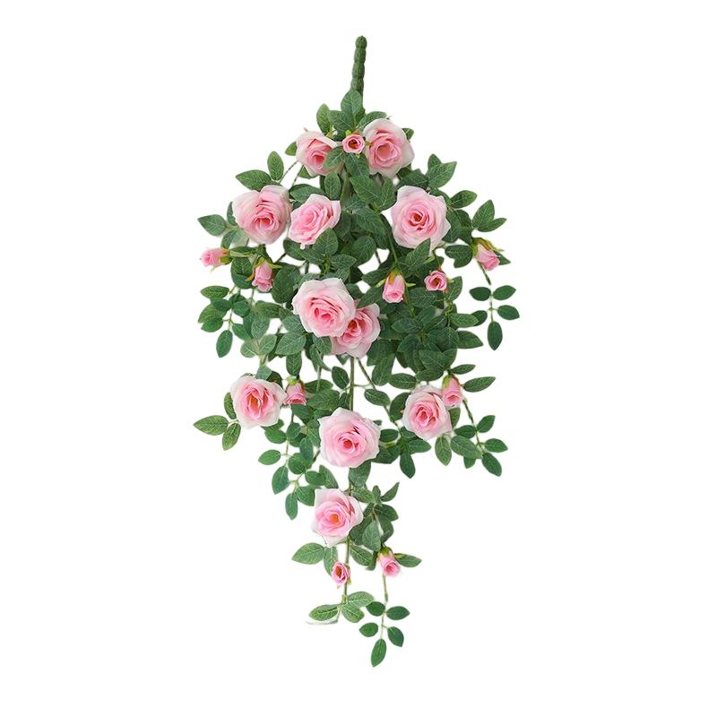 Artificial Rose Vine Hanging Decoration Designed for Use On Walls Balconies and Doorways To Create a Lifelike Floral Setting