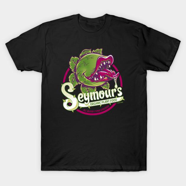 Men Black Print T-shirt Seymour S Organic Plant Food No-Cut Transfer Paper Print Cotton Tshirt M чёрный