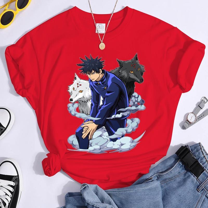 New Fushiguro Megumi T Shirt Fashion Personality Loose Short Sleeve Streetwear Casual Anime Harajuku Tees