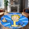 1pc NUKA-BOMBS Fallout1 Print Round Carpet Chair Round Carpet Suitable for Bedroom Living Room Home Decorative Carpet