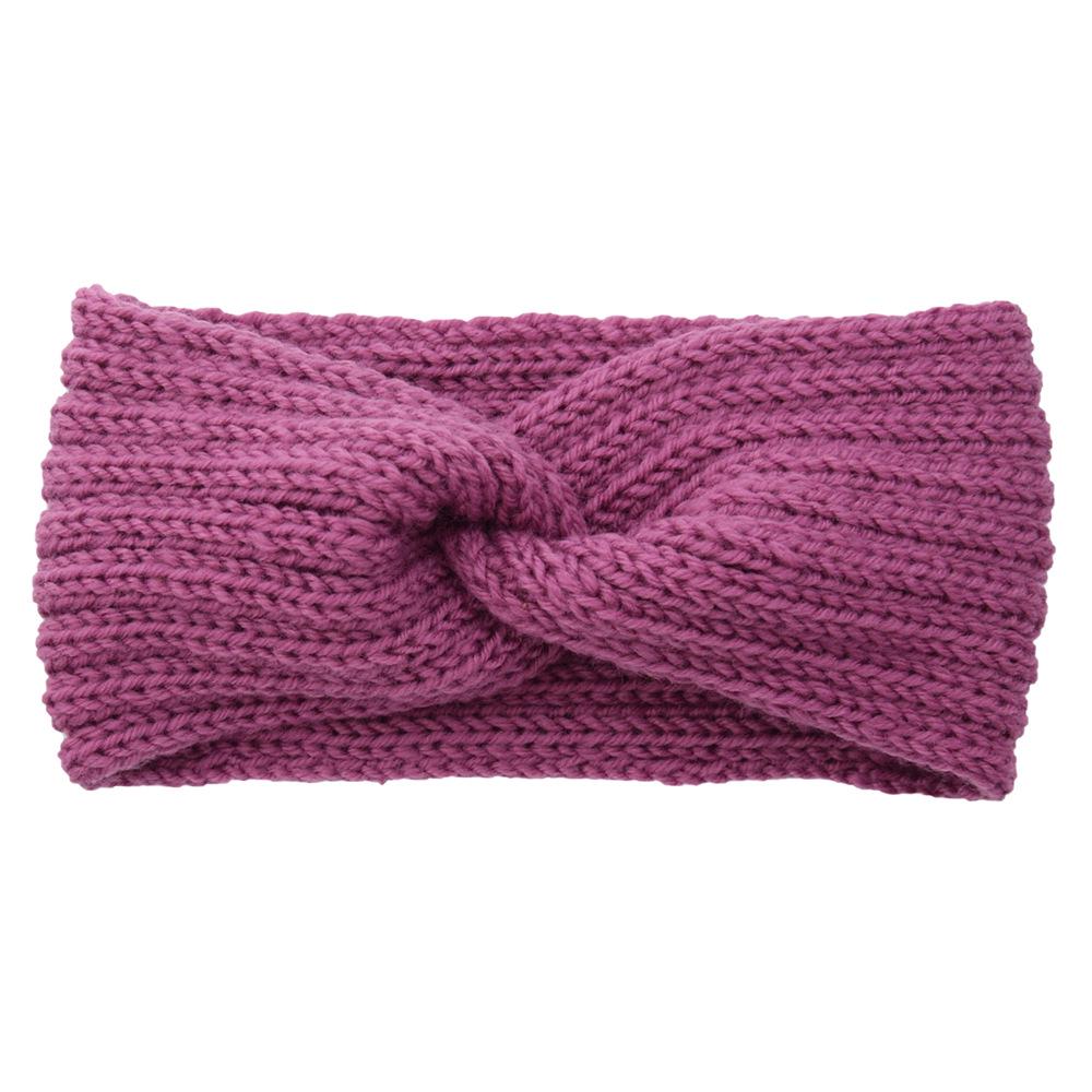 Winter Plush Knitted Wool Headband for Women Girls Warm Elastic Hairbands Hand Made Headscarf Bandana Headwear