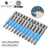 PH1 PH2 PH3 PZ1 PZ2 PZ3 50mm Magnetic Batch Head S2 Hexagonal Handle Anti Slip Drill Screw Electric Screwdriver Set Bits
