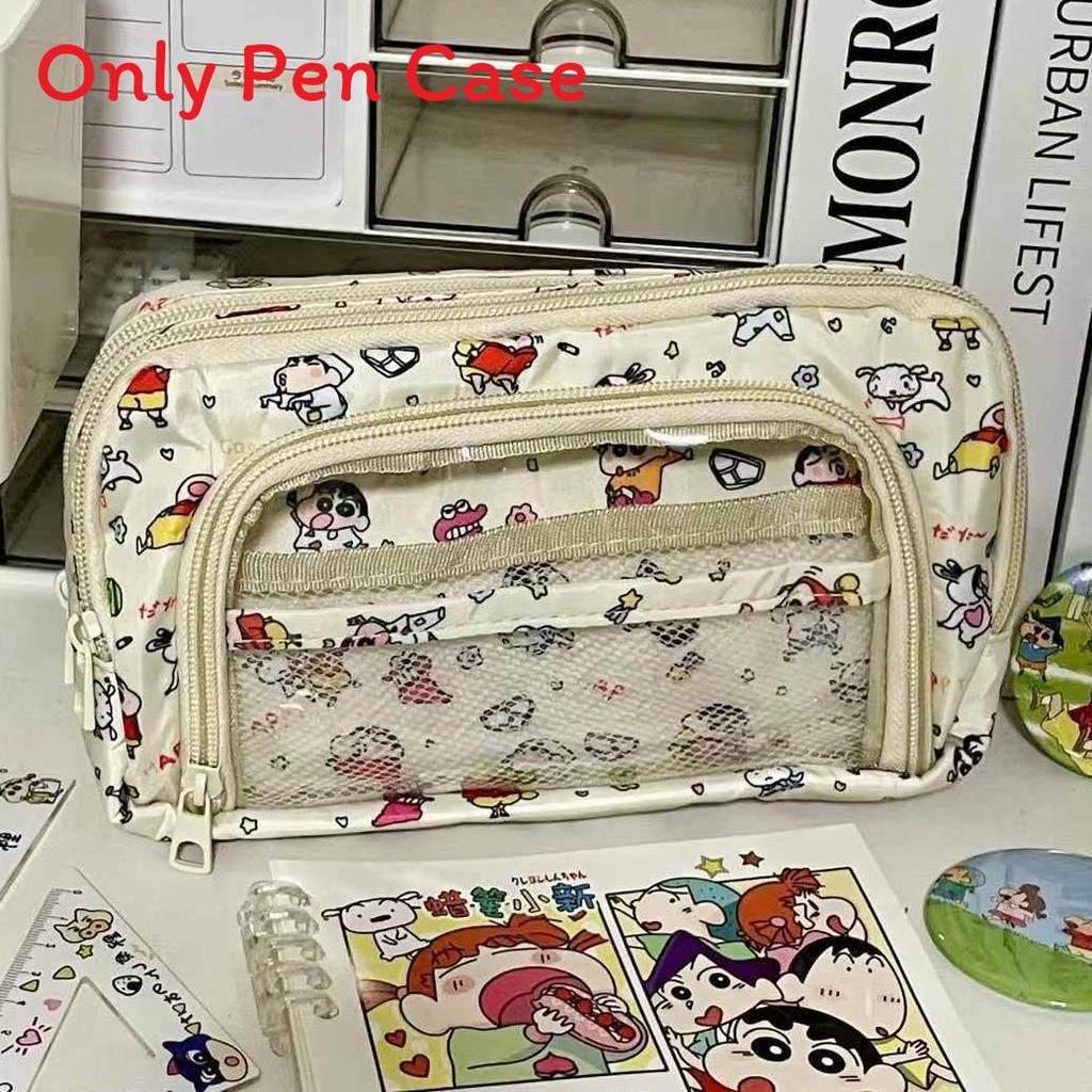 Trousse Hello Kitty en tissu grande capacité, idéale pour les étudiants et le bureau.