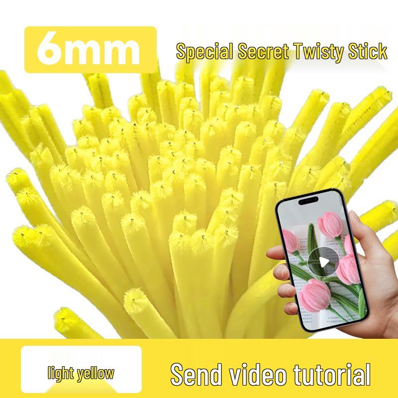 DIY Twisty Stick Bouquet Kit: Complete Chenille Stem Set for Children's Weaving