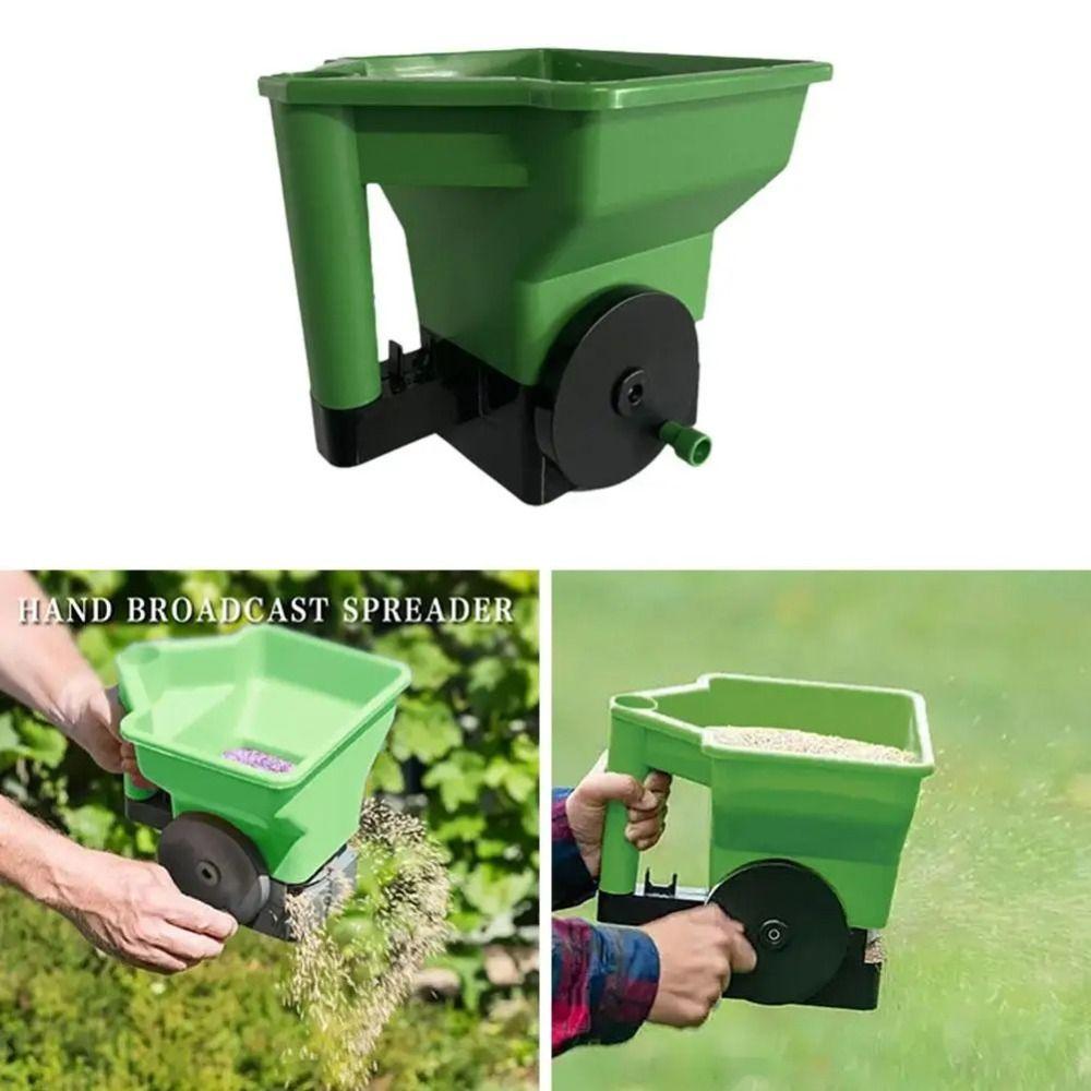 Easy Crank Hand Crank Spreader Even Dispersal Multipurpose Dispenser Daily Planting