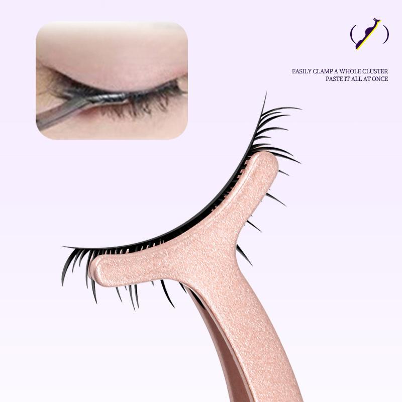 False Eyelashes Tweezer Fake Eye Lash Applicator Eye Makeup Tools Professional Eyelash Extension Curler Auxiliary Clip