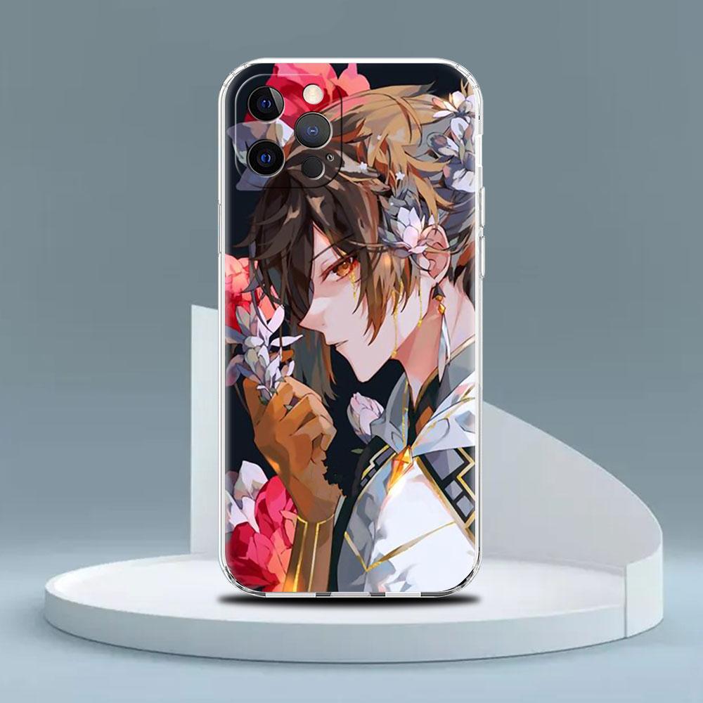 Genshin Impact Raiden Shogun Baal Clear Case For Apple iPhone 13 11 14 12 Pro 7 8 Plus XR X XS Max 6 6S 13Pro Phone Cover