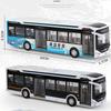 1: 42 Ka'er New Energy Bus Alloy Bus Model Public Transport Children Toy Sliding Sound and Light Toy Airport Bus Door Openable