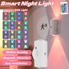 16Color Motion Sensor Night Light with Remote Control LED Wall Lamp Rechargeable Indoor Atmosphere Lamp Magnetic Staircase Light
