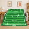 Green Football Field Soccer Art Sport Flannel Blanket Soft Throw Blanket for Bedroom Living Room Bed Travel Camping Picnic Nap
