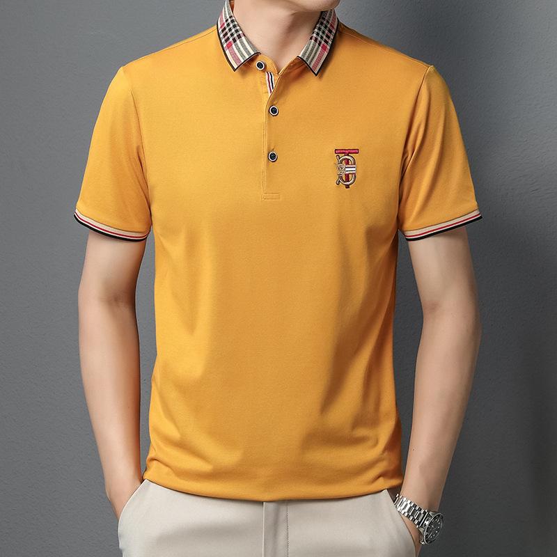 High-End Embroidered Short-Sleeved Polo Shirt Medium Business Trend Breathable T-Shirt Men'S Loose