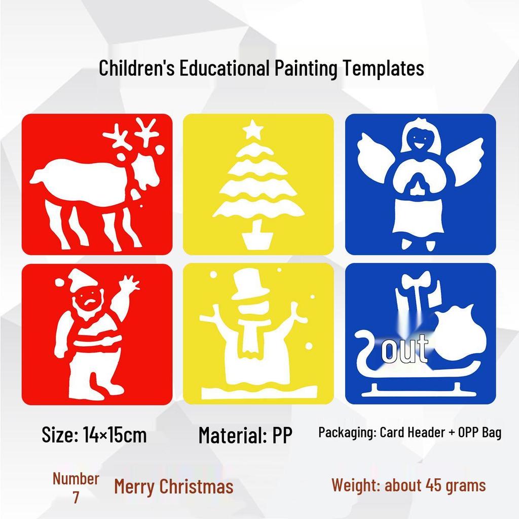 Children's Educational Painting Stencils: DIY Plastic Templates for Early Education
