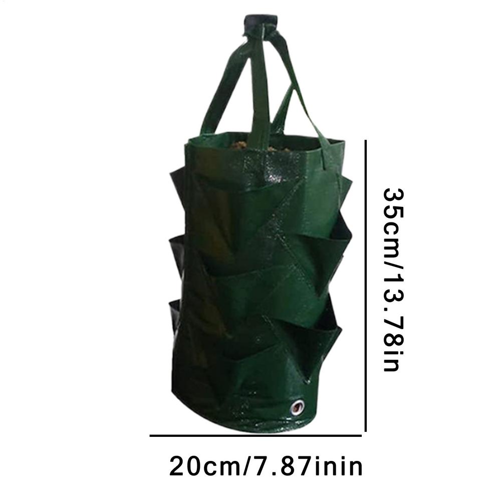 3Pcs Hanging Grow Bags For StrawberryTomatoes Hanging Planting Grow Bag Vertical Garden Strawberry Planter Pot Aeroponic Tower