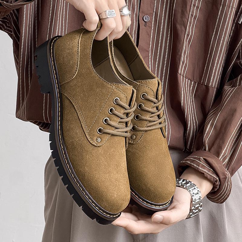 Kangsen Men's Cow Suede Low-Top Martin Boots - 2025 Autumn Casual Trend