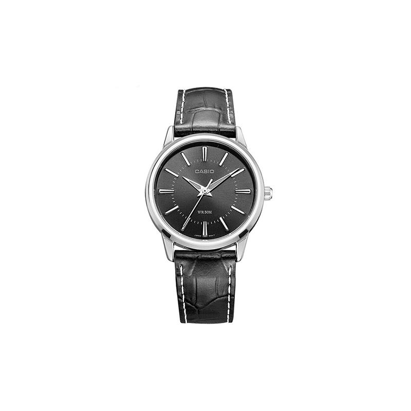 

Casio STANDARD Series Simple European Business Quartz Movement Leather Strap Japanese and Korean Women s Watch Black Dial LTP-1303L-1A чёрный