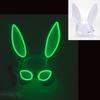 Glowing Half Face Mask Halloween Costume Party Club Rave Masquerade Bunny Girl
