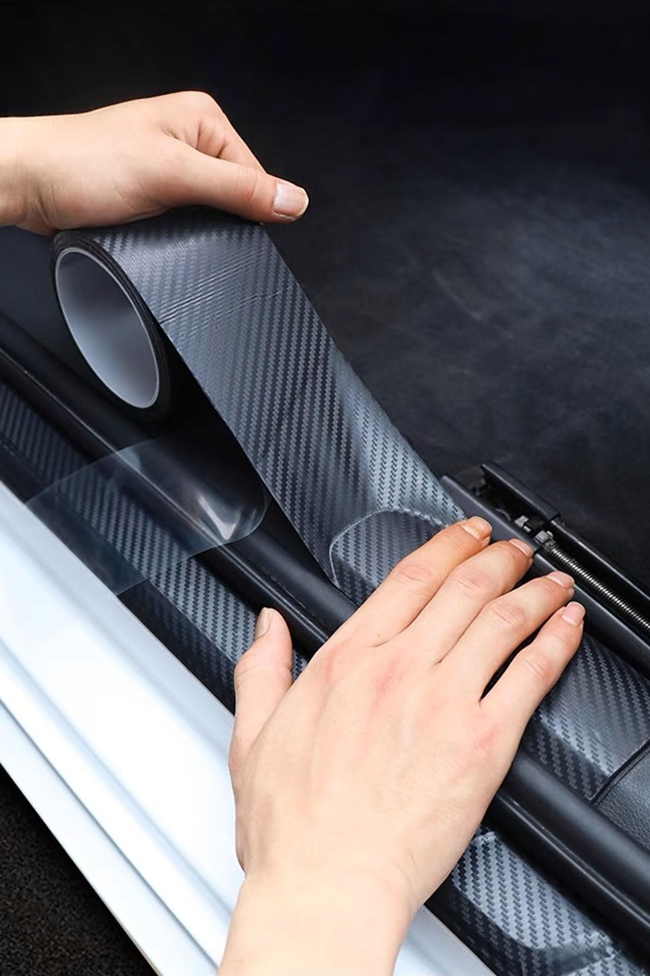 

Car Side Step Guard Side Step Protector Film Protective Scratch Scratch Hide Bumper Protection чорний