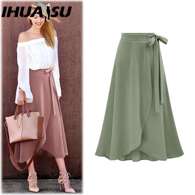 

IHUASU Женская Модная Повседневная Летняя Весенняя Юбка XXXXXXL армия зеленый