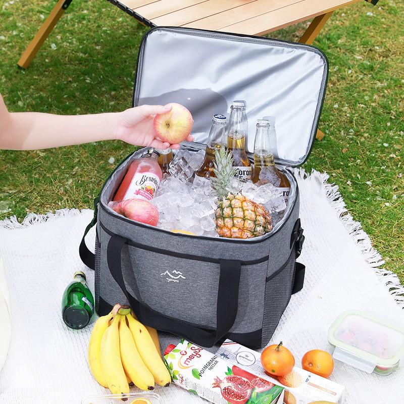 Lightweight Insulated Lunch Bag for Office and Outdoor Use, Stylish Solid Color Design