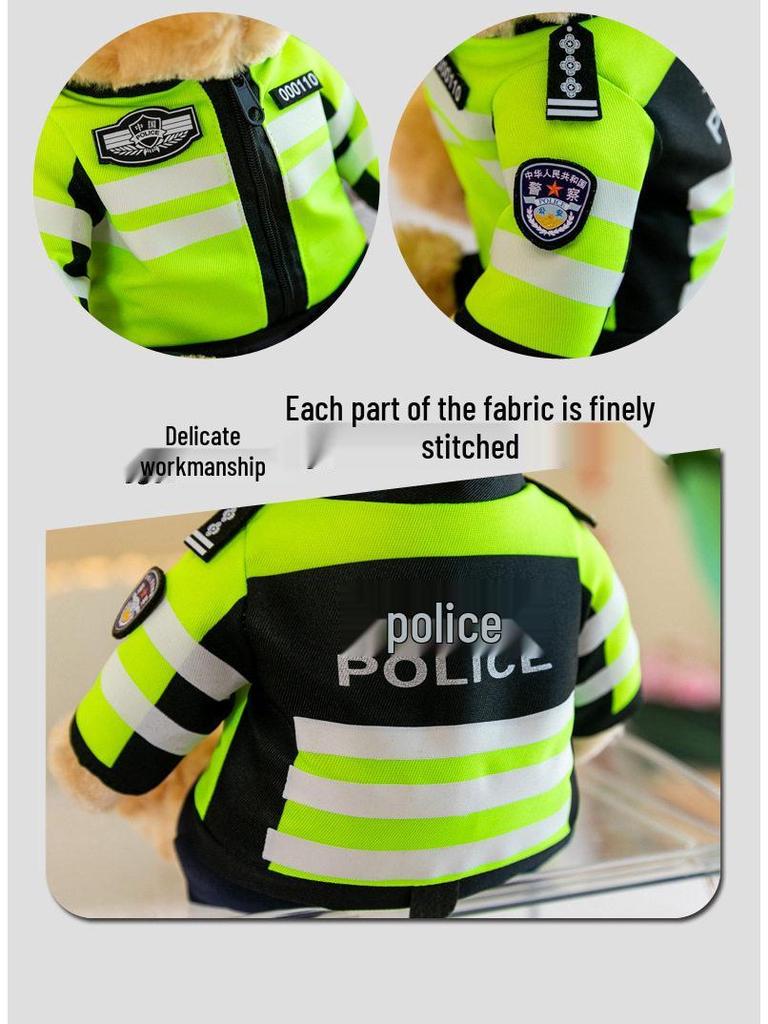 Firefighter Police Teddy Bear Plush Toy - Little Bear Cushion Wedding Gift