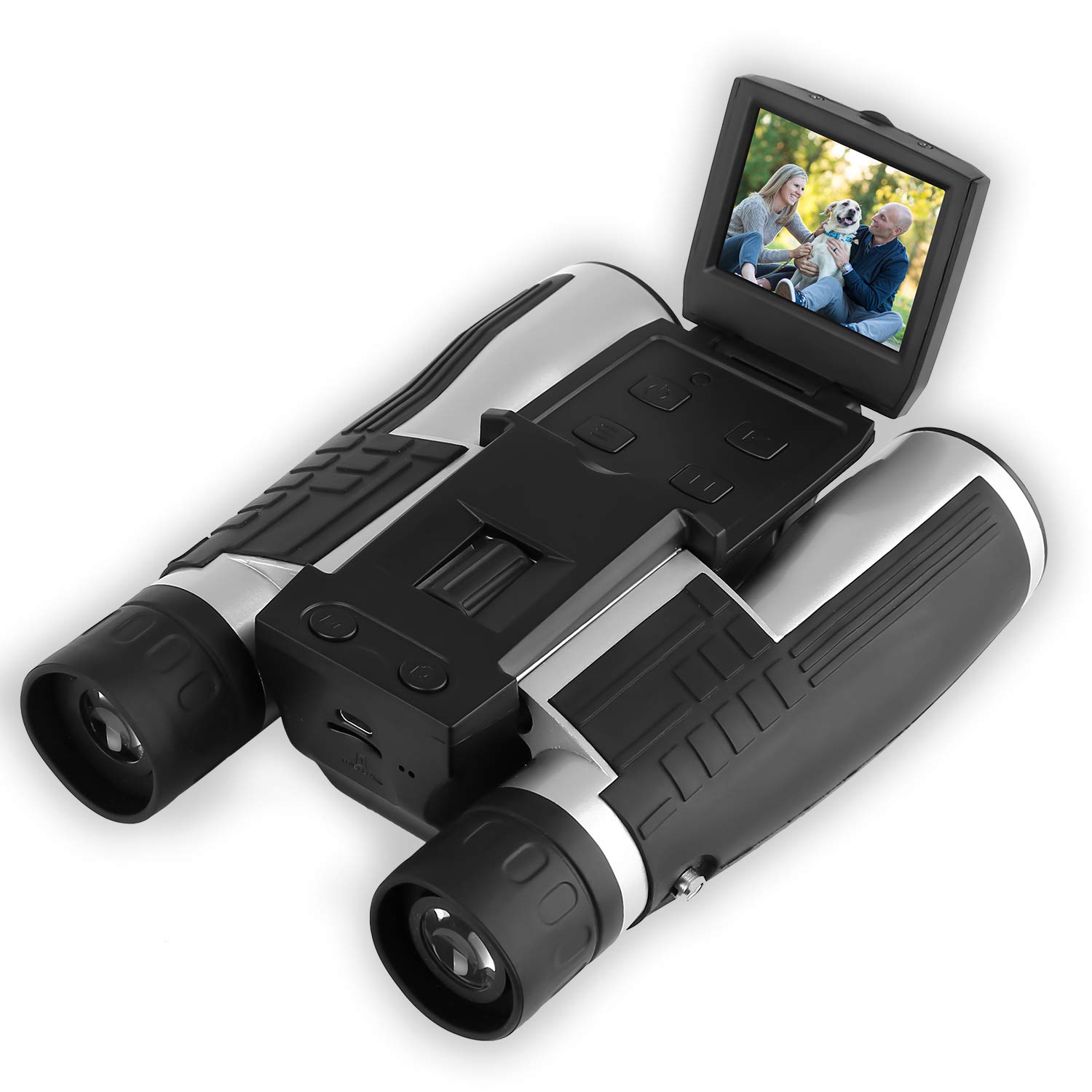 

PowerLead Digital Camera Foldable Prism Binoculars with Camera 12x High Full Lightweight Digital Camera Telescope Binoculars, Recording,