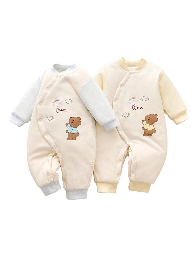 Regenbogenbär 7A Antibakterieller Baumwoll-gepolsterter Baby-Krabbel-Body 120g (Neugeborenes bis Kleinkind)