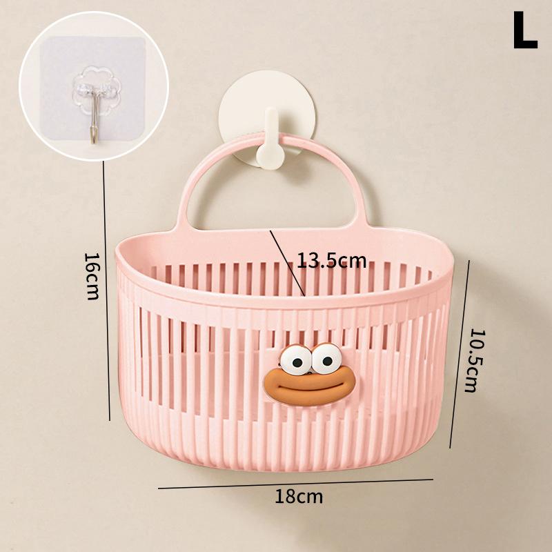 

Multifunctional Cartoon Small Hanging Basket Bathroom Face Towel Storage Basket Kitchen Dormitory Bedside Wall Hanging Basket L