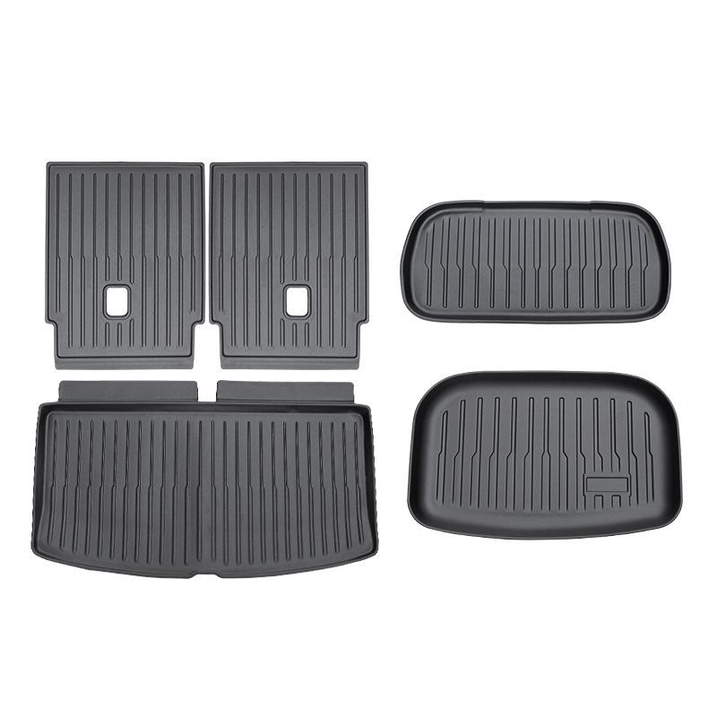 Tesla Model Y 6-Seater Front & Rear TPE Trunk and Seat Back Mats.