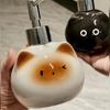 Press Bottle Ceramic Bottle Pump Cosmetic Container Cat Hand Sanitizer Bottle Shampoo Packaging Bottle Dispenser For Liquid Soap