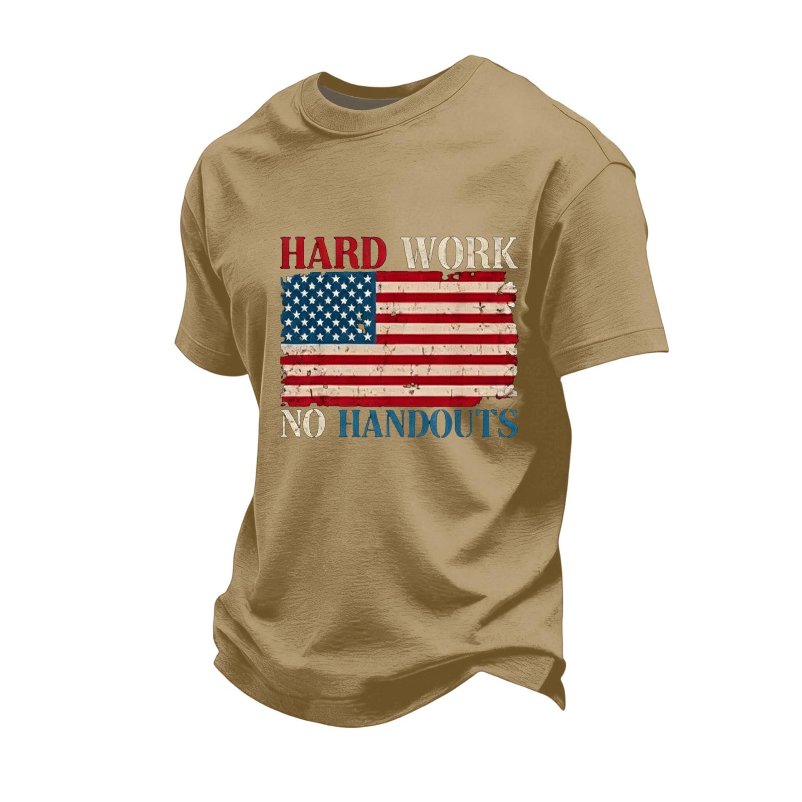 

Men s Casual Loose Fit Short Sleeve T Shirt Labor Day Printed Graphic Tee Comfortable Cotton Blend Crew Neck Top M
