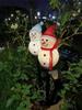 Lanito Weihnachts-Schneemann Solar Gartenornament LED Garten Weihnachtsdekoration Schaltet sich automatisch ein bei Garten Weihnachtsornament Lichter, Lichter,