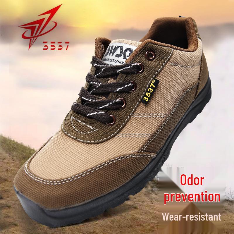 

Mingtu Men s Wear-Resistant Outdoor Hiking & Work Shoes - Comfortable, Durable Rubber Sole for Construction & Military Use 44 хаки