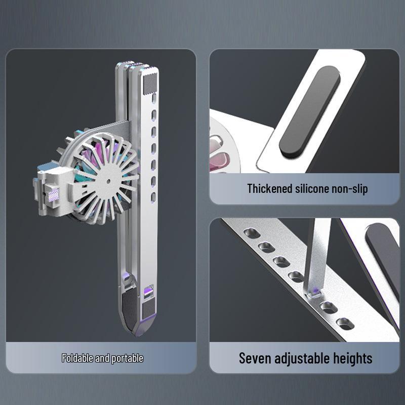 C9Pro Aluminum Foldable Laptop Stand with Wind-Cooled Heat Dissipation and Height Adjustment