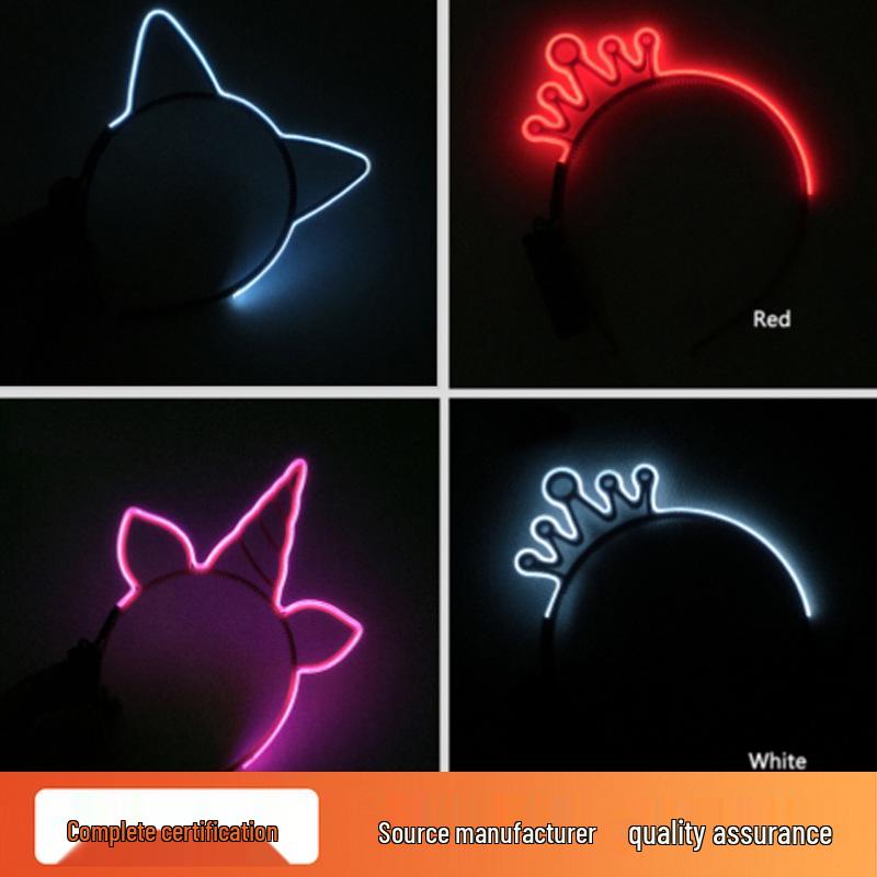 Illuminated Cat Ear Headband for Parties and Events
