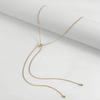 1pc Stainless Steel Minimalist Versatile Adjustable Design Long Necklace, Suitable for Daily Wear